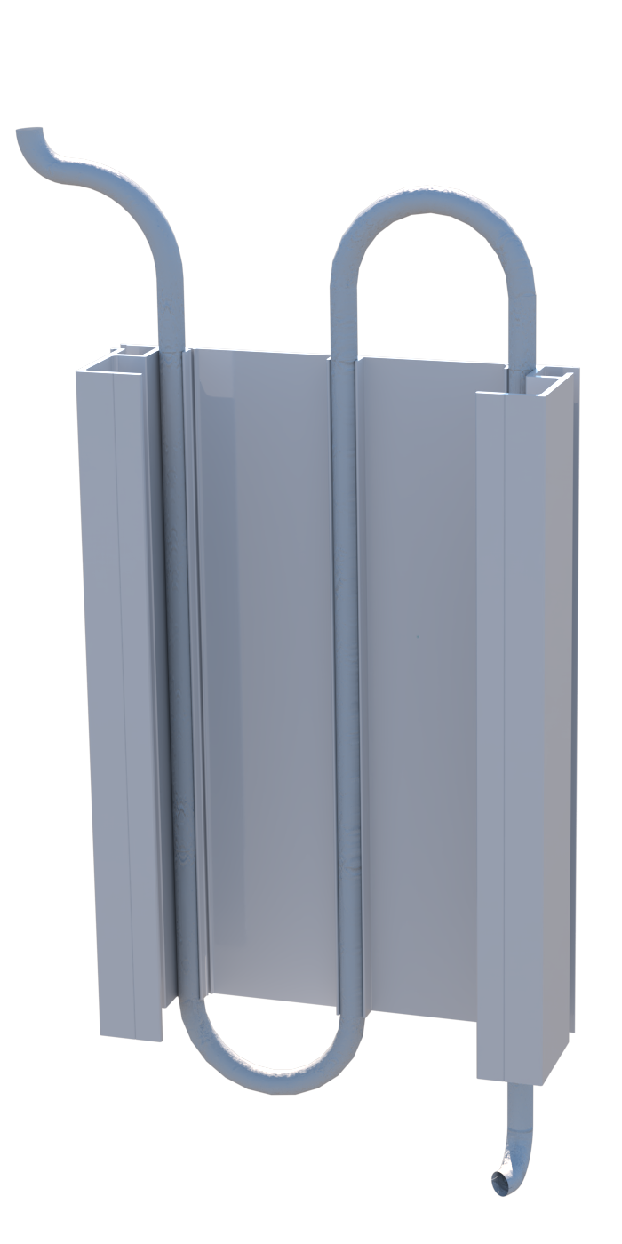 render 3d de una pieza de metal wluuminium