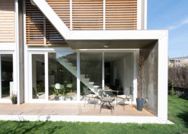 Plano del porche de una casa modular