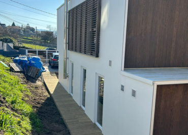 Proceso de obra de montaje de una casa modular