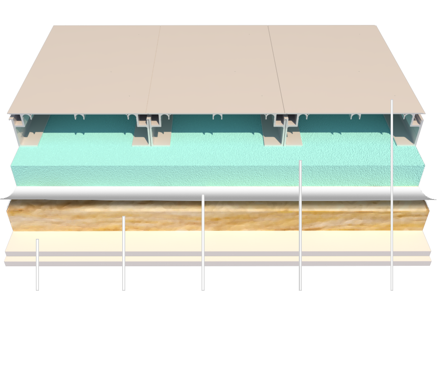 Infografía de las partes del panel walluminium
