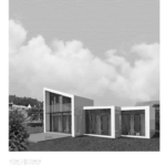 Boceto, render y realidad de casa otra modular, proceso de ideación de una casa modular