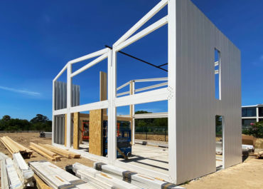 Obra de casa modular de diseño sistema constructivo Walluminium
