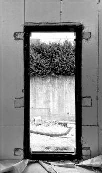 Vista interior de hueco para carpintería